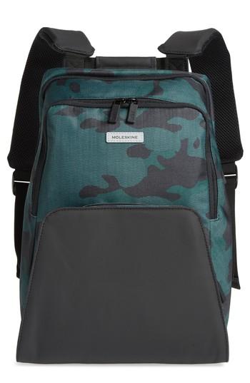 Men's Moleskine Nomad Water Resistant Backpack - Green