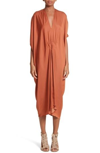 Women's Zero + Maria Cornejo Drape Drift Dress - Orange