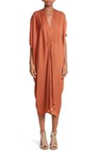 Women's Zero + Maria Cornejo Drape Drift Dress - Orange