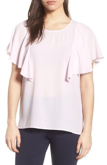Women's Chaus Flutter Sleeve Blouse - Pink