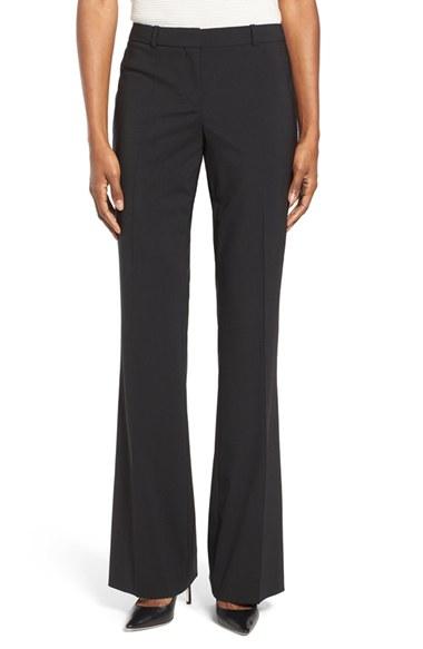 Women's Boss Tulea3 Straight Leg Stretch Wool Trousers