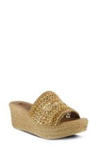 Women's Spring Step Calci Espadrille Wedge Sandal .5-8us / 38eu - White