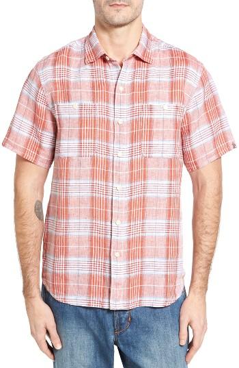 Men's Tommy Bahama Caldera Plaid Standard Fit Linen Sport Shirt
