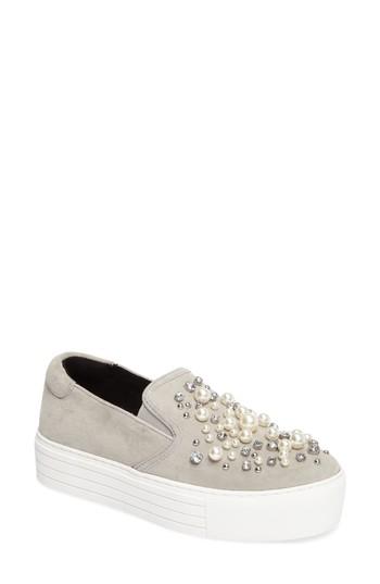 Women's Kenneth Cole New York Ashby Pearl Slip-on Sneaker .5 M - Grey