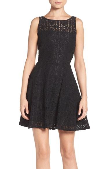 Women's Bb Dakota Paloma Lace Fit & Flare Dress