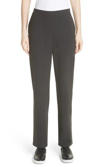 Women's Lafayette 148 New York Fulton Elastic Waist Millennium Crepe Pants - Grey