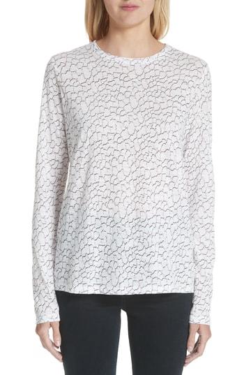 Women's Proenza Schouler Cracked Pattern Tissue Jersey Tee - White