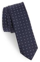 Men's Eleventy Paisley Silk Tie, Size - Blue