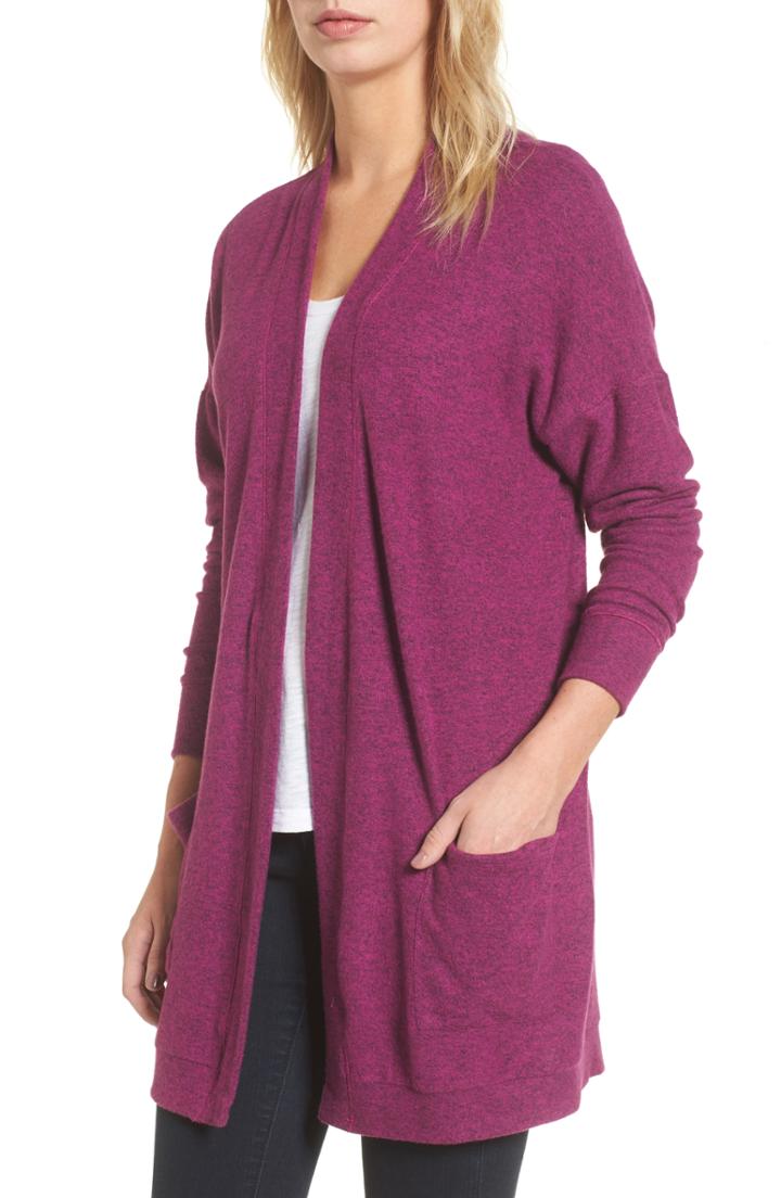 Women's Gibson Rib Knit Cardigan - Purple