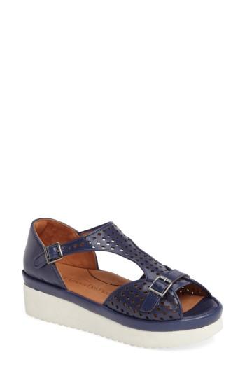 Women's L'amour Des Pieds 'audric' Platform T-strap Sandal .5 M - Blue