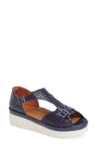 Women's L'amour Des Pieds 'audric' Platform T-strap Sandal .5 M - Blue
