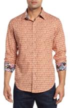 Men's Robert Graham Tresco Classic Fit Sport Shirt - Orange