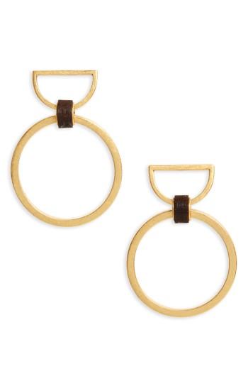 Women's Madewell Metal & Wood Drop Earrings