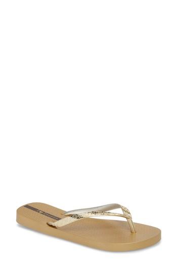 Women's Ipanema Glam Flip Flop M - Metallic