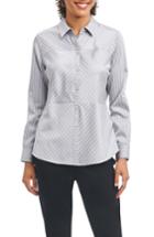 Women's Foxcroft Monica Non-iron Stripe Shirt - Grey