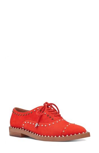 Women's Nine West Garroy Oxford Flat M - Red