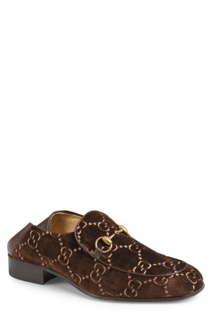 Men's Gucci Horsebit Collapsible Leather Loafer .5us / 9.5uk - Brown
