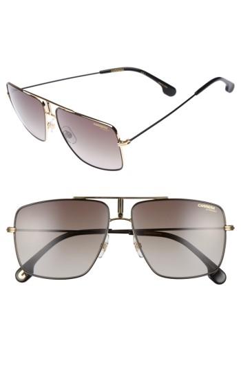 Men's Carrera 60mm Aviator Sunglasses - Black Gold