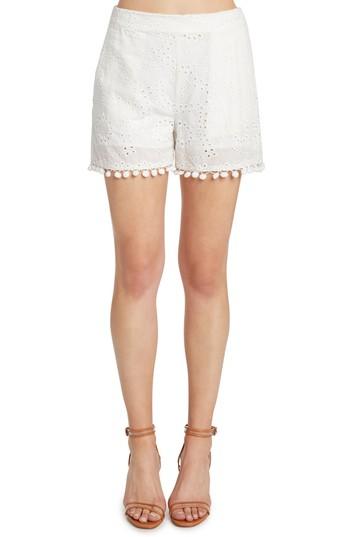 Women's Willow & Clay Eyelet Shorts, Size - White