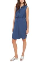 Women's Topshop Drawstring Waist Maternity Dress Us (fits Like 14) - Blue