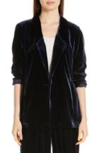Women's Eileen Fisher Shawl Collar Jacket, Size - Blue