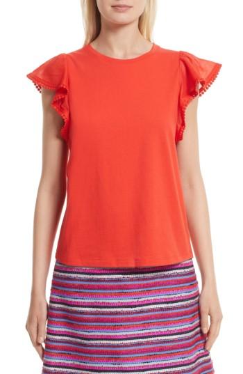 Women's Kate Spade New York Flutter Sleeve Top - Red