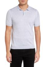Men's John Smedley Seal Island Cotton Polo, Size - Grey