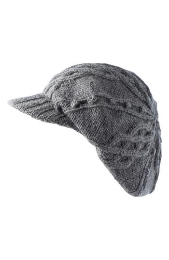 Women's Helen Kaminski Knit Merino Wool Baker Boy Cap - Grey