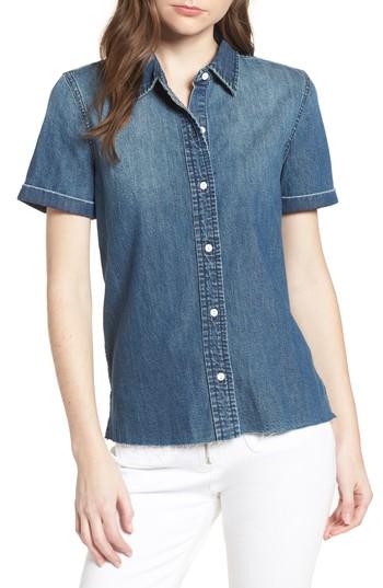 Women's Current/elliott The Lu Denim Shirt - Blue