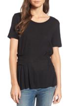 Women's Treasure & Bond Smock Waist Tee - Black