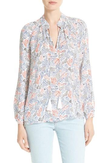 Women's Derek Lam 10 Crosby Print Silk Blouse