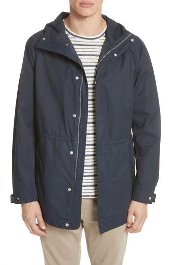 Men's Norse Projects Lindisfarne Cotton & Nylon Parka - Blue