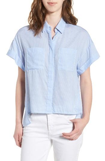 Women's Dl1961 Bridgeport High/low Shirt - Blue