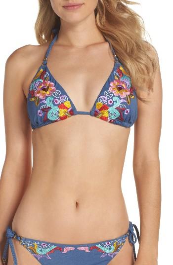 Women's Nanette Lepore Dazed Denim Vixen Bikini Top - Blue