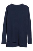 Women's Nordstrom Signature Cashmere Asymmetrical Pullover - Blue