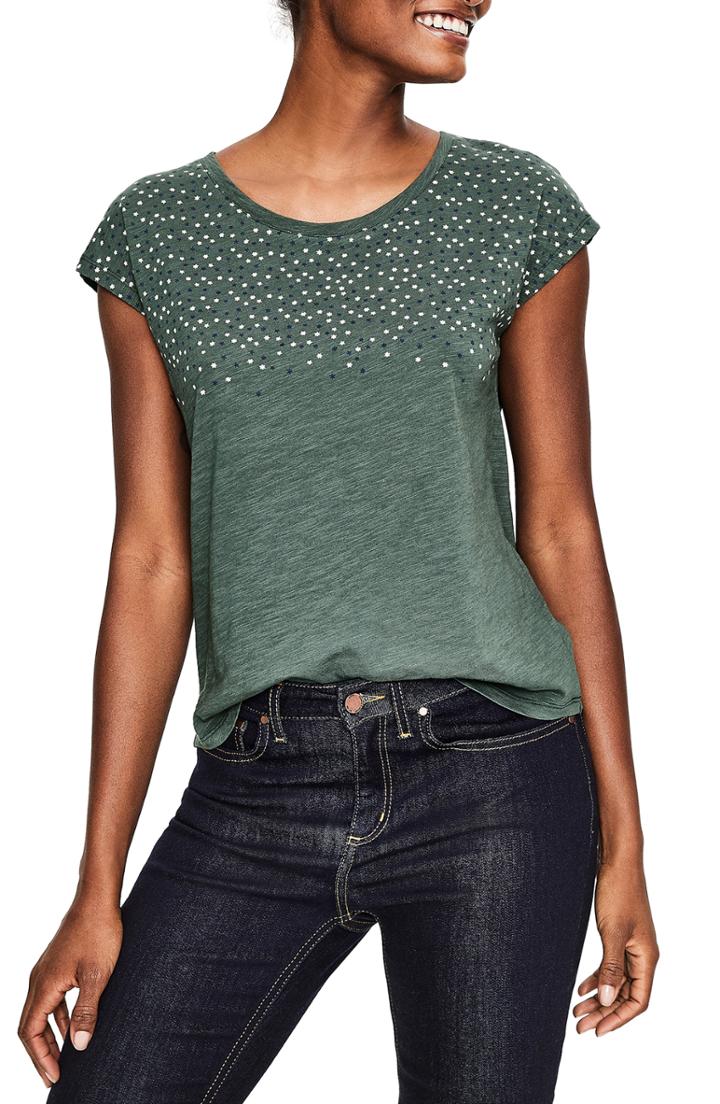 Women's Boden Robyn Scattered Star Jersey Tee