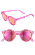 Women's Le Specs Hey Macarena 51mm Round Sunglasses - Matte Magenta