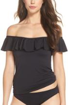 Women's Tommy Bahama Pearl Off The Shoulder Tankini Top - Black