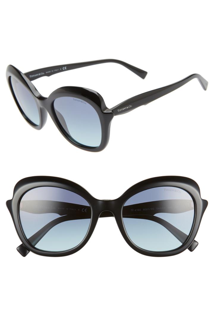 Women's Tiffany & Co. Paper Flowers 54mm Gradient Round Sunglasses - Black Gradient