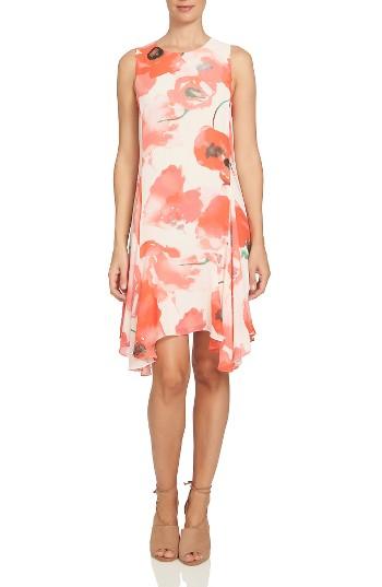 Women's Cece Watercolor Poppy Shift Dress