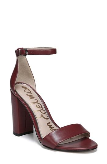 Women's Sam Edelman Yaro Ankle Strap Sandal .5 M - Red