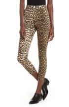 Women's Topshop Joni Leopard Jeans W X 30l (fits Like 27w) - Brown