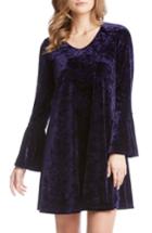 Women's Karen Kane Bell Sleeve Velvet Dress - Blue