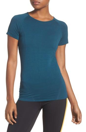 Women's Zella Stand Out Seamless Training Tee - Blue/green