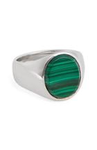Women's Tom Wood 'patriot Collection' Oval Malachite Signet Ring
