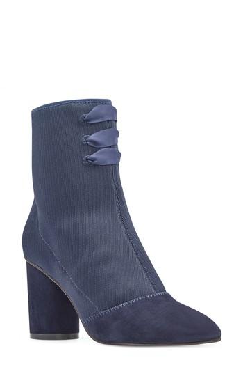 Women's Nine West Carolina Pointy Toe Bootie .5 M - Blue