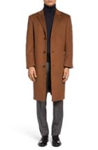Men's Hart Schaffner Marx Sheffield Classic Fit Wool & Cashmere Overcoat L - Brown