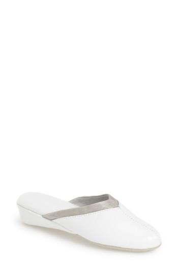 Women's Patricia Green 'valerie' Wedge Mule Slipper M - White