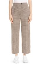 Women's Moncler Houndstooth Straight Leg Pants Us / 38 It - Brown
