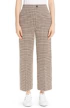 Women's Moncler Houndstooth Straight Leg Pants Us / 38 It - Brown
